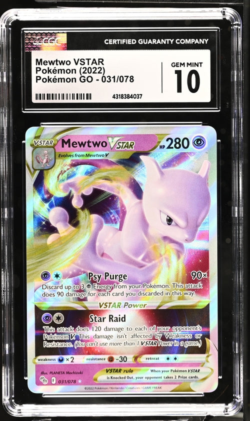 Mewtwo Vstar - Pokemon GO - CGC Gem Mint 10