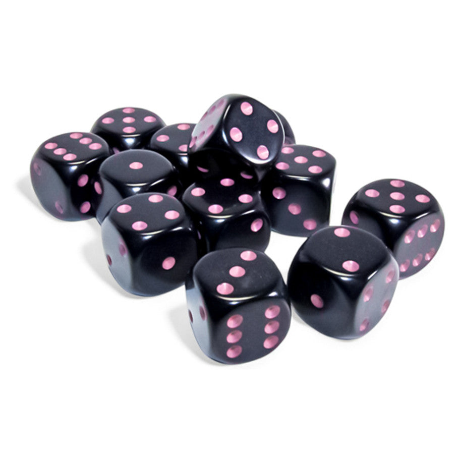 d6Cube 16mm Opaque Black with Pink - VGMX
