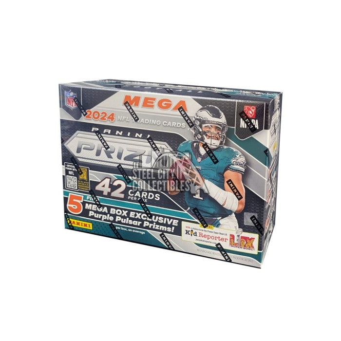 2024 Panini Prizm Football Hobby Mega Box (Purple Pulsar Prizms)