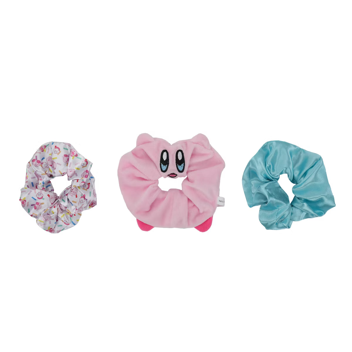 Bioworld Kirby Character Hair Scrunchie 3 Pack Set
