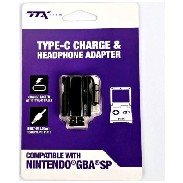 Type C USB-C & 3.5mm Headphone Jack Adapter for GBA SP - VGMX