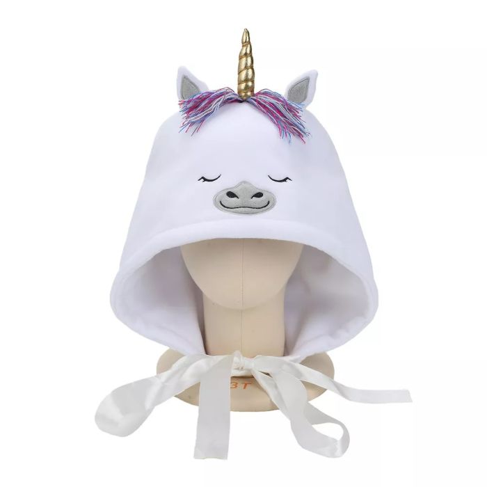 3D Unicorn Hood with Chin Ties Novelty Beanie - VGMX
