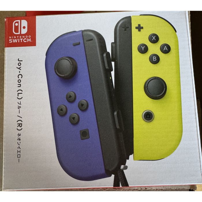 Wireless Joy-Con (L/R) for Switch and Switch 2 - Neon Blue/Yellow JP - VGMX