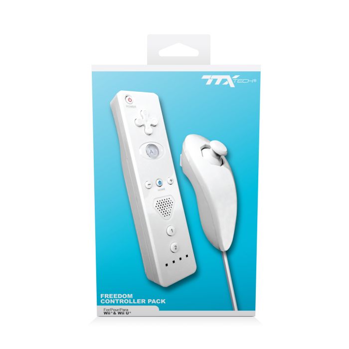 Wireless Remote Control w/ Action Plus & Nunchuk for Wii and Wii U - VGMX