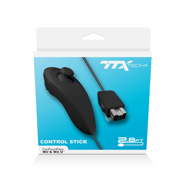Wired Nunchuk for Wii and Wii U - Black - VGMX