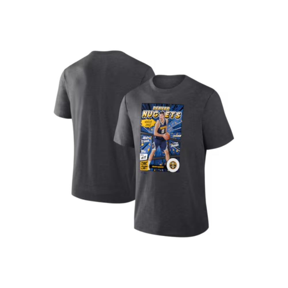 Nikola Jokić Denver Nuggets Topps Comic Court - Charcoal Tee - VGMX