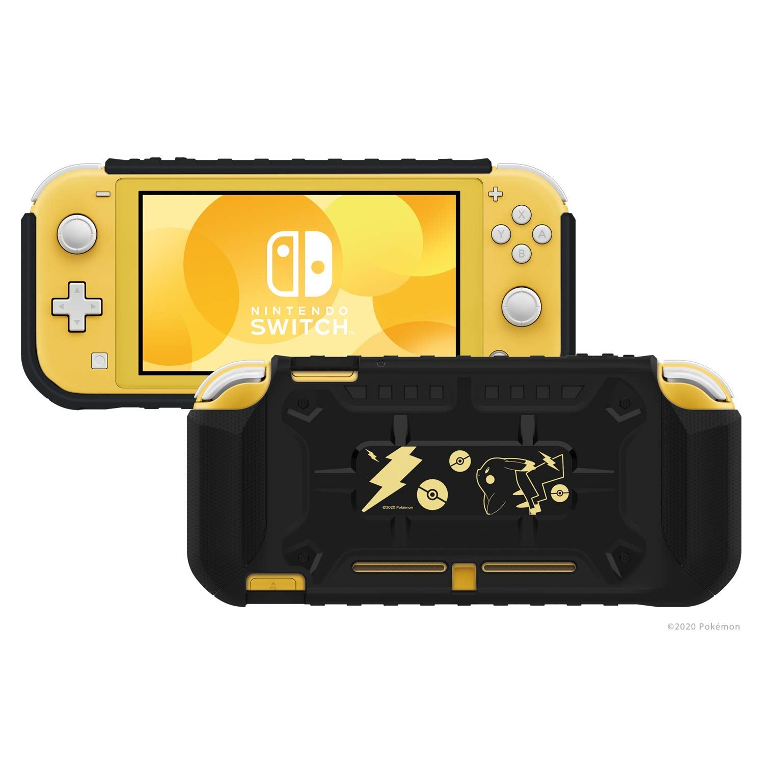 Nintendo Switch Lite Hori Pokemon Pikachu Hybrid System Armor (Black and Gold)