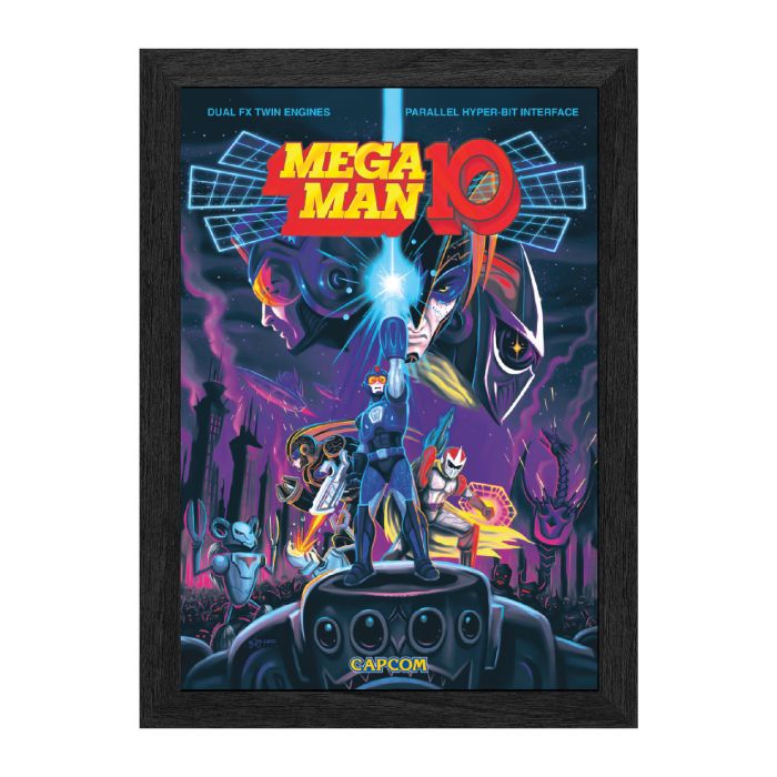 Mega Man: Robot Crisis Framed Lenticular Poster 10"x 12"