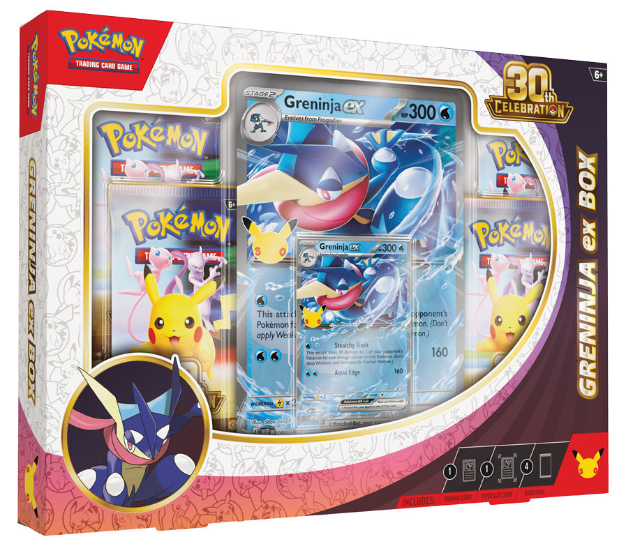 Pokémon: 30th Celebration- ex Box | Sylveon or Greninja (Limit 2 Per Customer)