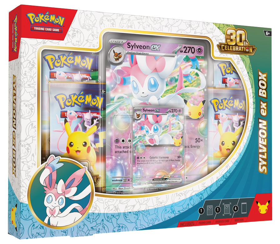 Pokémon: 30th Celebration- ex Box | Sylveon or Greninja (Limit 2 Per Customer)