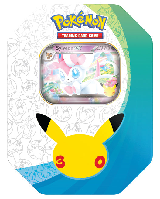 Pokémon: 30th Celebration- ex Tin| Greninja or Sylveon (Limit 2 Per Customer)
