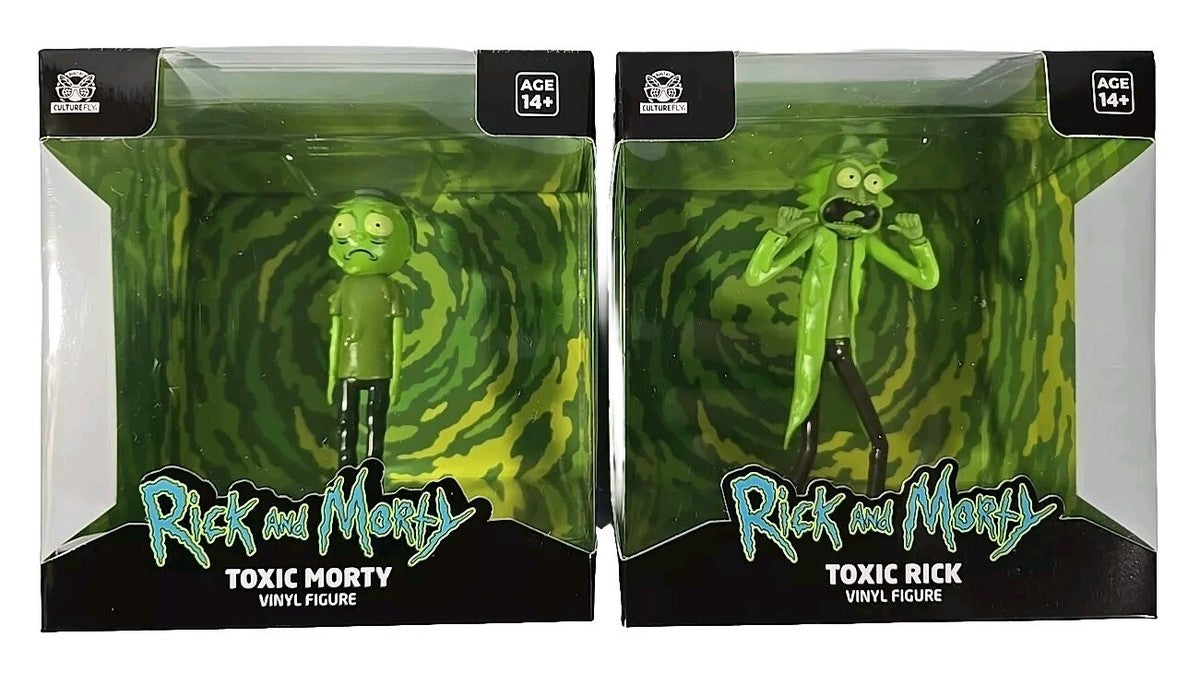 Toxic Rick and Morty Vinyl Figures Lot of 2 - VGMX