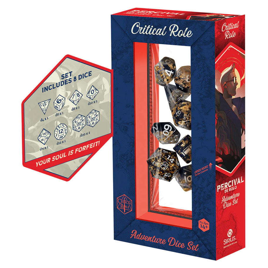 7-Set Vox Machina Adventure Dice: Percival de Rolo