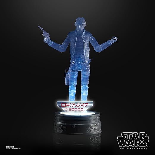 Star Wars The Black Series 6 Inch Action Figure Holocomm Collection Deluxe - Hologram Han Solo - VGMX