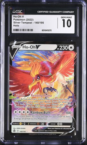 Pokémon: Ho-oh v - 140/195 - Silver Tempest - CGC 10