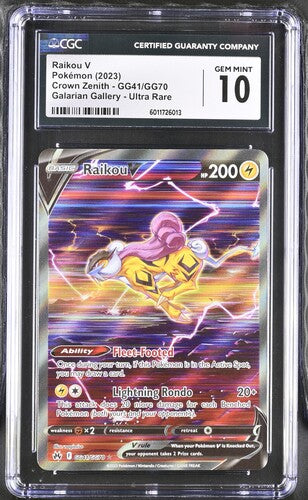 CGC 10 Raikou V GG41/GG70 - Crown Zenith Galarian Gallery