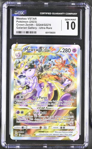 CGC 10 Mewtwo VSTAR GG44/GG70 - Crown Zenith Galarian Gallery