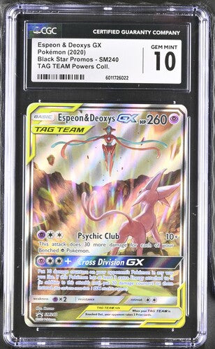 CGC 10 Espeon & Deoxys GX SM240 - SM Promos