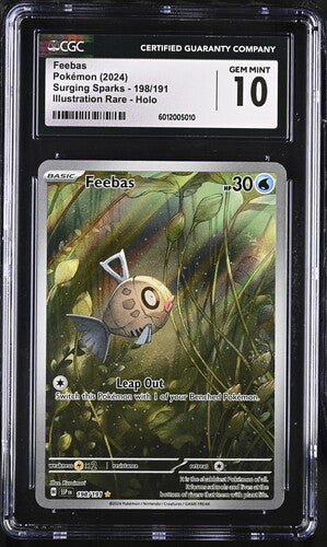 Feebas - Surging Sparks - Illustration Rare - GEM MINT 10