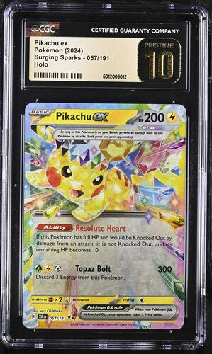 CGC Pristine 10 Pikachu ex - Surging Sparks