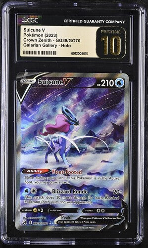 CGC Pristine 10 Suicune V - Crown Zenith Galarian Gallery