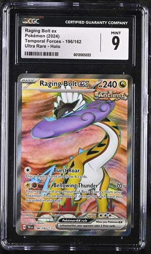 Raging Bolt ex - Temporal Forces - Ultra Rare - 196/162 - Mint 9