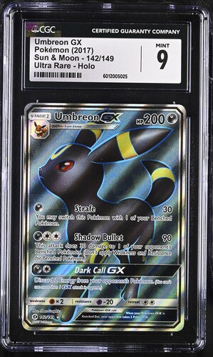 CGC 9 Umbreon GX #142 - Sun & Moon