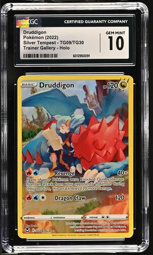 Pokémon: Druddigon - Silver Tempest - TG09/TG30 - CGC 10