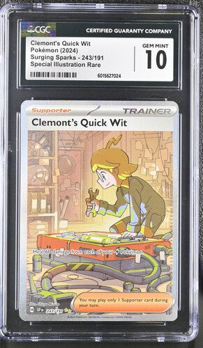 CGC 10 Clemont's Quick Wit 243/191 - Surging Sparks