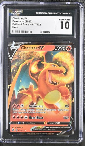 CGC 10 Charizard V 017/172 - Brilliant Stars