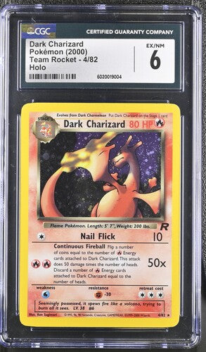 CGC 6 Dark Charizard 4/82 - Team Rocket Unlimited