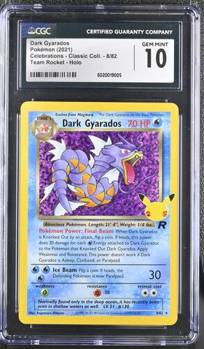 CGC 10 Dark Gyarados 8/82 - Celebrations Classic Collection