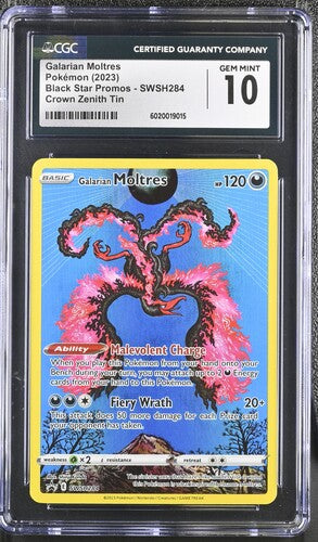 CGC 10 Galarian Moltres SWSH284 - Black Star Promos