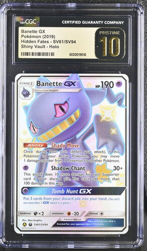 CGC Pristine 10 Banette GX SV61/SV94 - Hidden Fates Shiny Vault