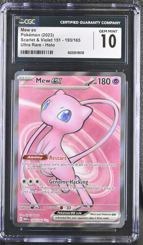 CGC 10 Mew ex 193/165 - Scarlet & Violet 151