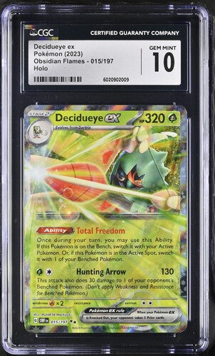 CGC 10 Decidueye ex 015/197 - Obsidian Flames