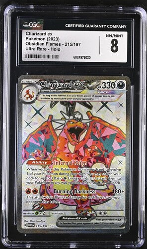 CGC 8 Charizard ex 215/197 - SV Obsidian Flames