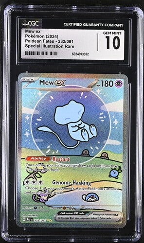 Mew ex 232/091 - Paldean Fates - CGC 10 - VGMX