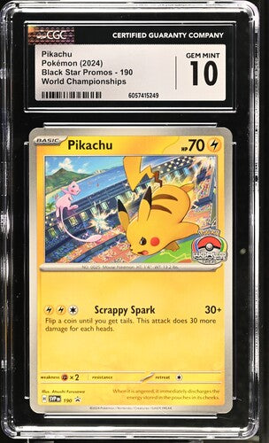 Pokemon: Pikachu - 190 - Black Star Promos - CGC 10