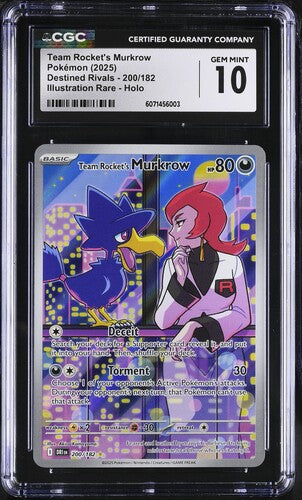 Pokemon: Team Rocket's Murkrow - 200/182 - Destined Rivals - CGC 10