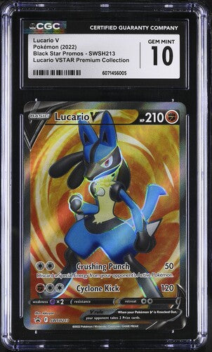 Pokemon: Lucario V - SWSH213 - Blackstar Promos - CGC 10