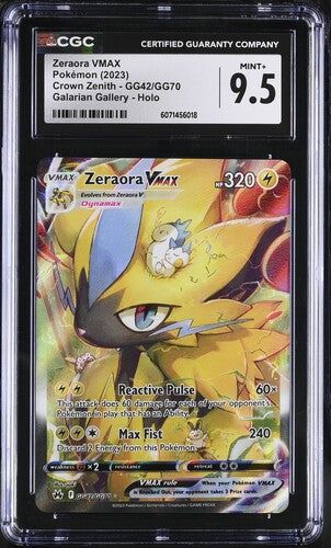 Pokemon: Zeraora VMAX - GG42/GG70 - Crown Zenith - CGC 9.5