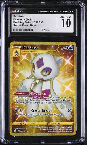 Pokemon: Froslass (Secret Rare) - 226/203 - Evolving Skies - CGC 10