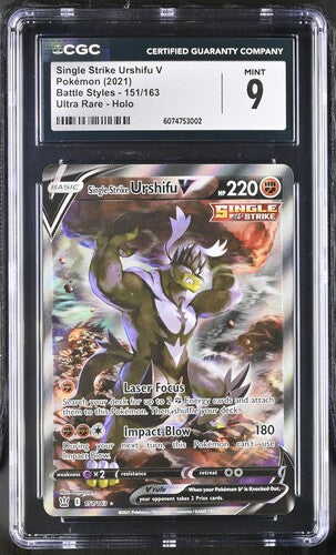 Pokemon: Single Strike Urshifu V - 151/163 - Battle Styles - CGC 9