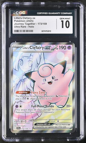 Pokemon: Lillie's Clefairy ex - 173/159 - Journey Together - CGC 10