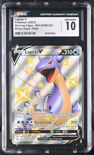 Pokemon: Lapras V - SV110/SV122 - Shining Fates - CGC 10