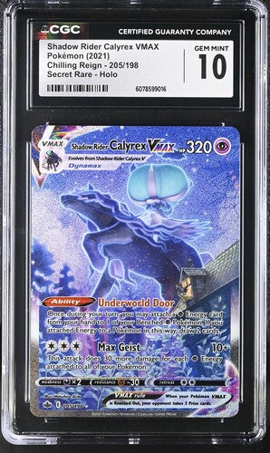 Pokemon: Shadow Rider Calyrex VMAX - 205/198 - Chilling Reign - CGC 10