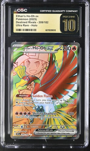 Pokemon: Ethan's Ho-oh ex - 209/182 - Destined Rivals - CGC Pristine 10