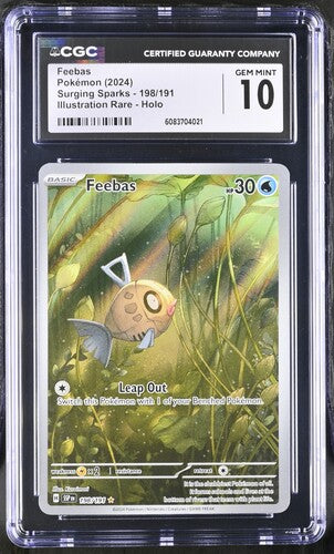 Pokemon: Feebas - 198/191 - Surging Sparks - CGC 10