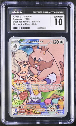 Pokemon: Arven's Greedent - 205/182 - Destined Rivals - CGC 10